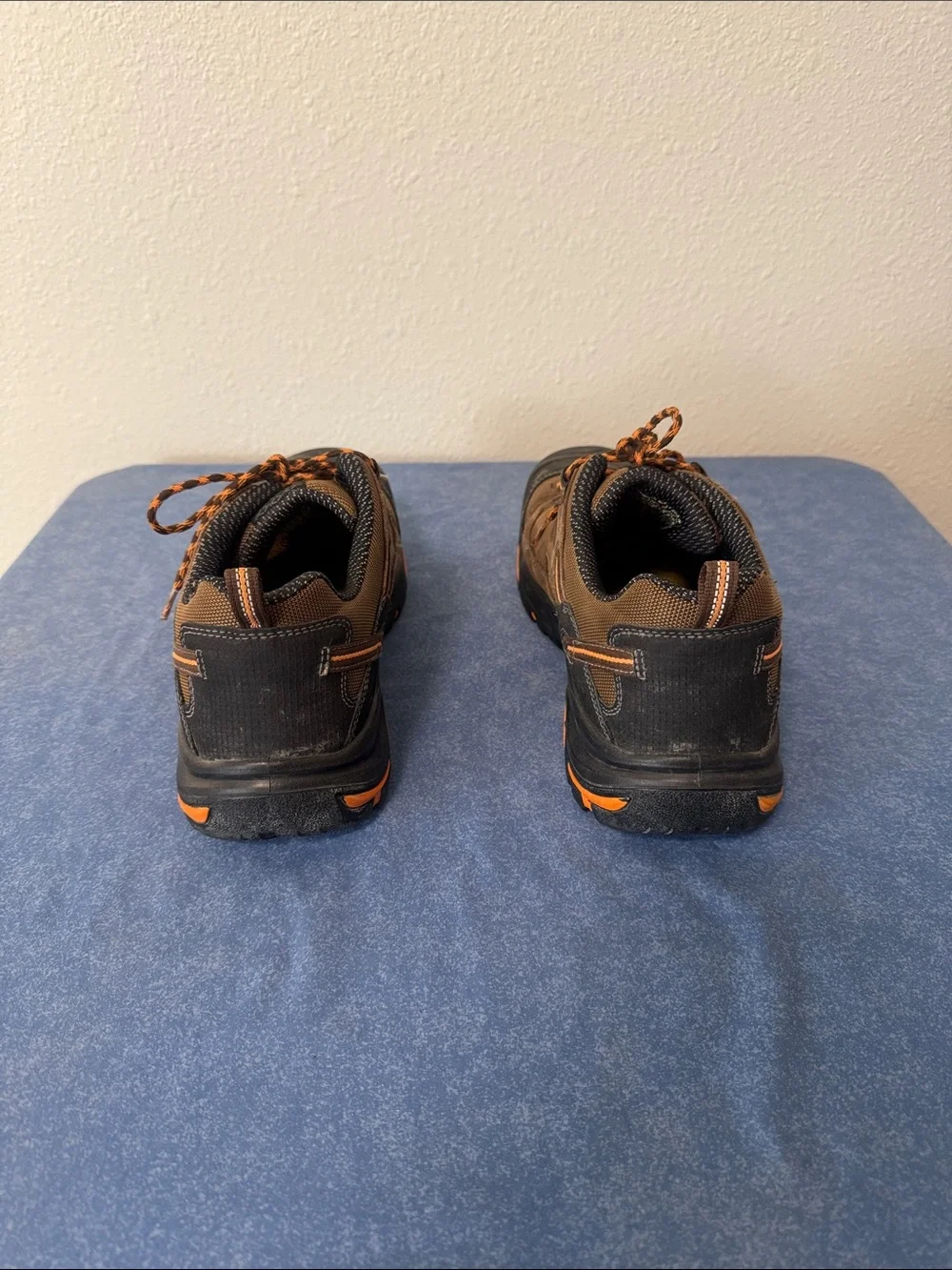 KEEN Brown and Orange Men's Low-Cut Hiking Boots